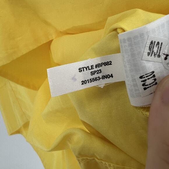 J. Crew Short Sleeve Mini Shirt Dress 100% Cotton Poplin Button Yellow Size XST‎ - Picture 12 of 12